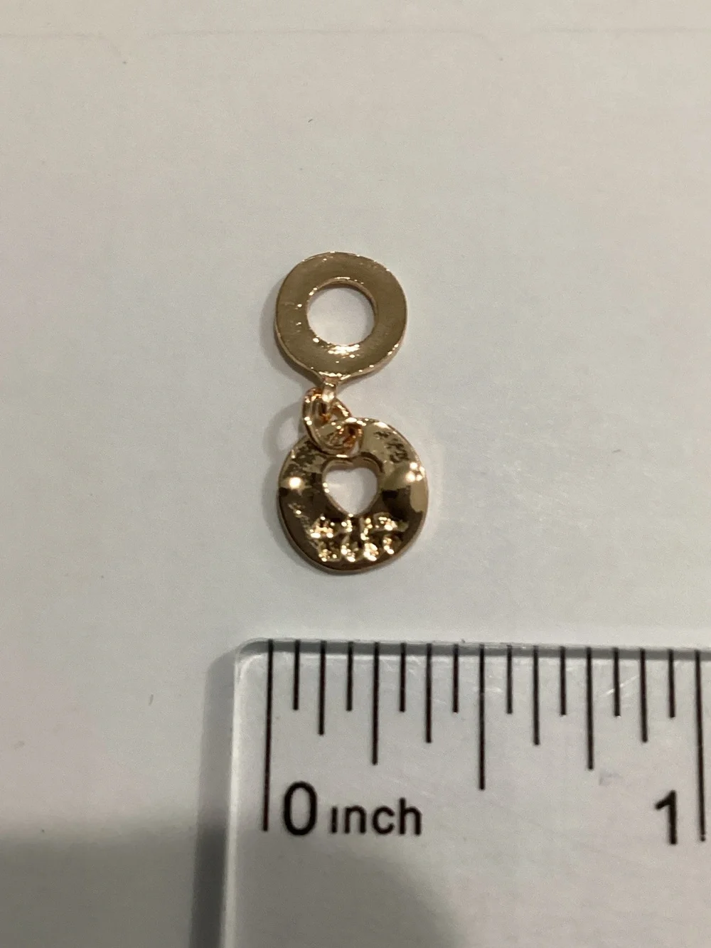 Gold-Tone Heart Cutout Dangle Charm